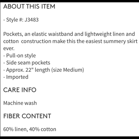 J. Crew - Pull On Stripe Linen & Cotton Skirt - NWOT - Sz S - Picture 9 of 9